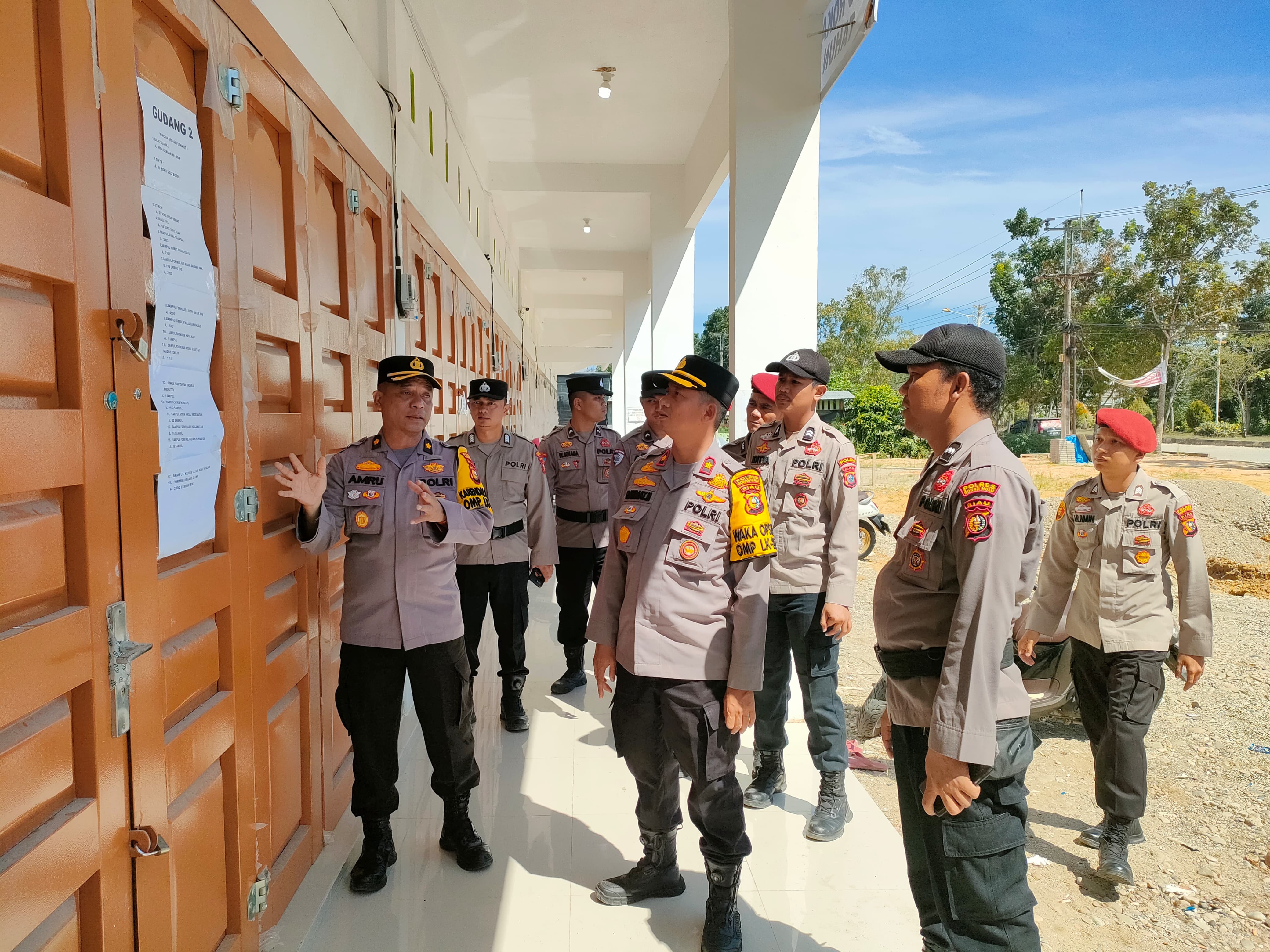 Waka Polres Rohul Cek Gudang Logistik Kpu