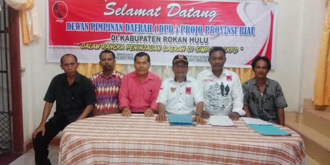 Kunker ke Rokan Hulu Tukino Patut Diapresiasi Dari 16 Kecamatan sudah 13 PAC PROJO Terbentuk