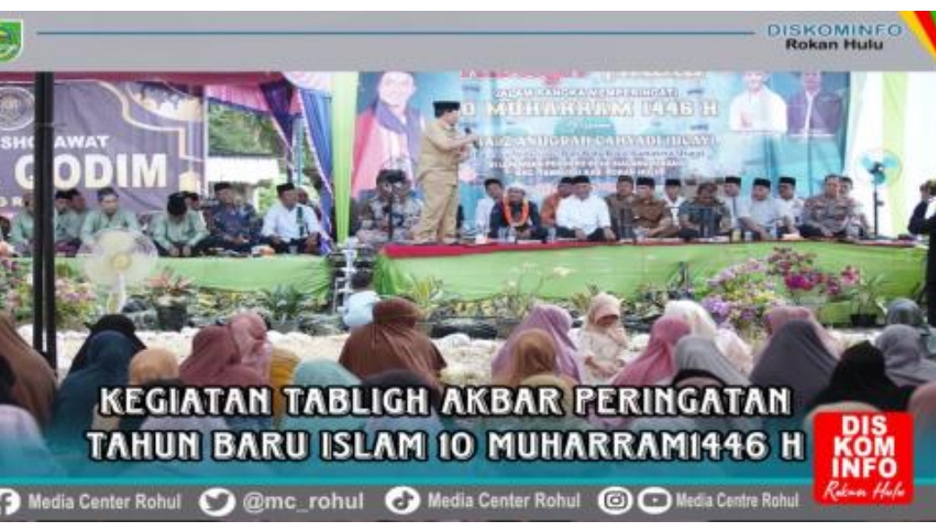 Tabligh Akbar 10 Muharram, Bupati Sukiman Ajak Masyarakat Tingkatkan Kepedulian Sosial Antar Warga