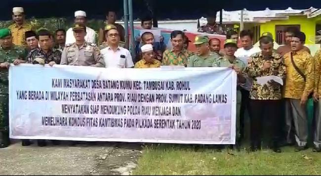 Deklarasi Pilkada Desa Batang Kumu Tahun 2020 Sejuk dan Kondusif