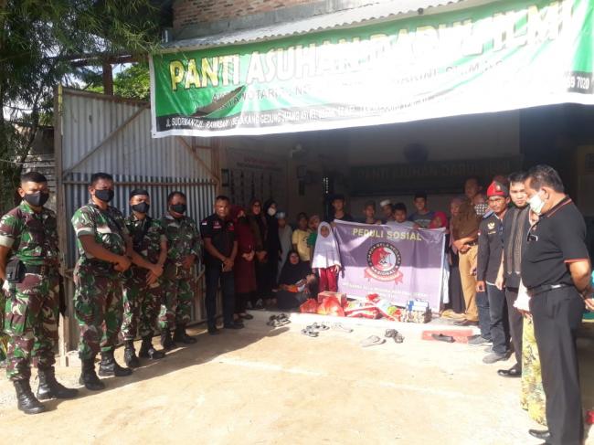 Garda Bela Negara Nasional DPD Riau Dan Babinsa Koramil 05/Sail Terus Bersinergi Dalam Kepedulian So