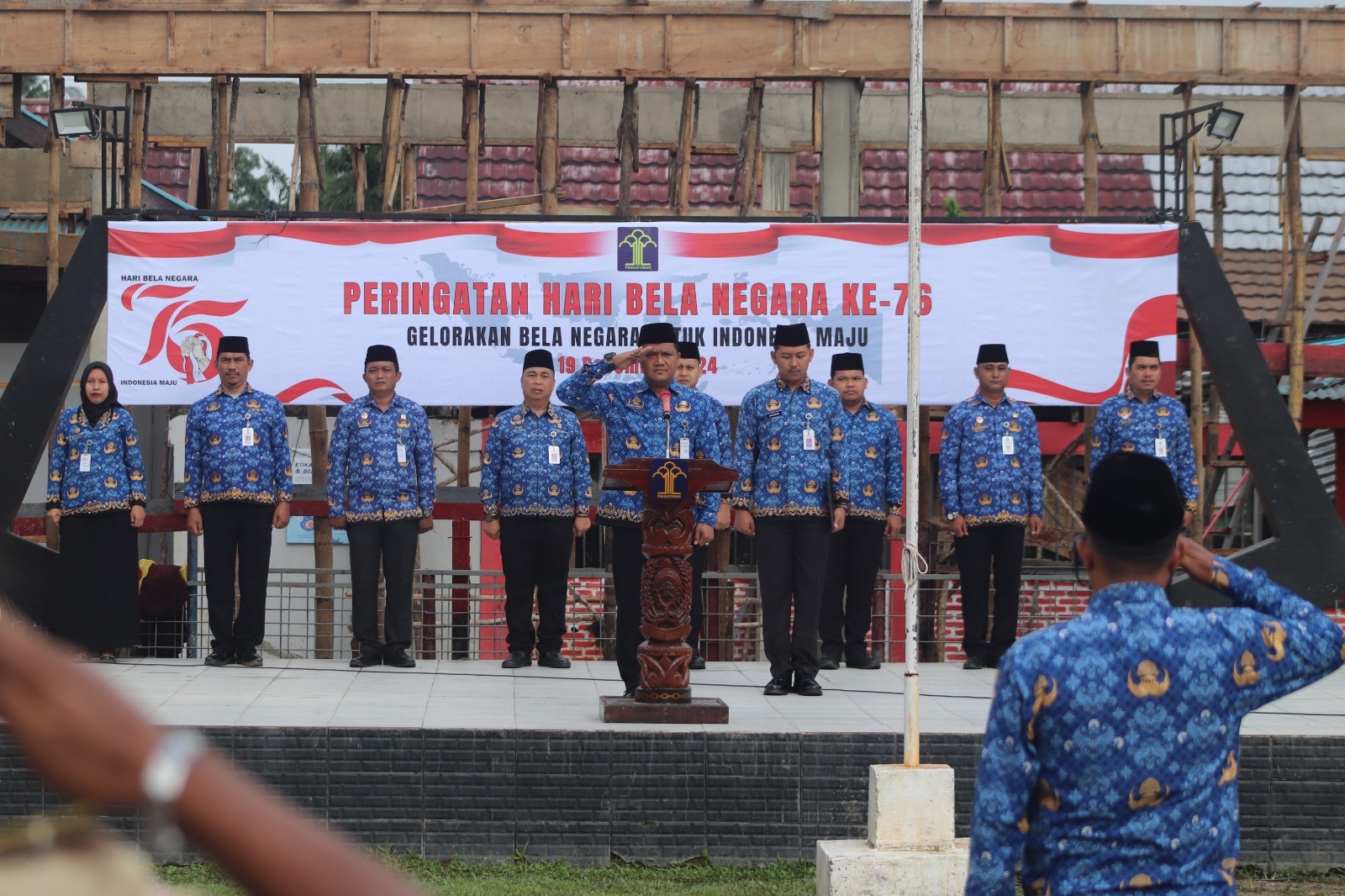 Semarakan Hari Bela Negara Ke 76 Lapas Pasir Pangaraian Gelar Upacara