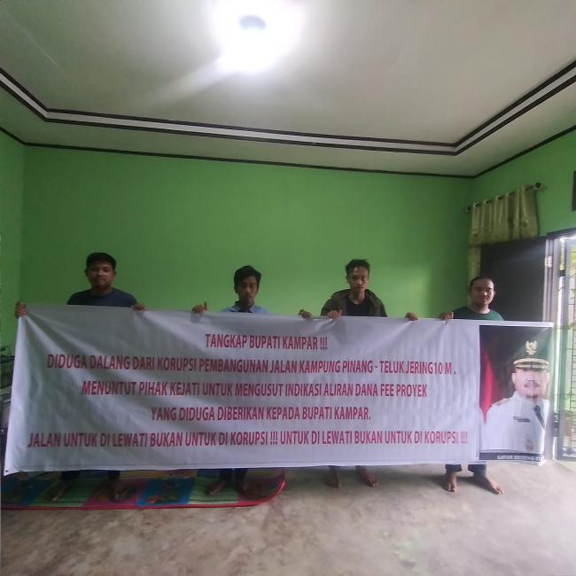 Front Mahasiswa Riau Anti Korupsi desak Kejati Periksa Bupati Kampar