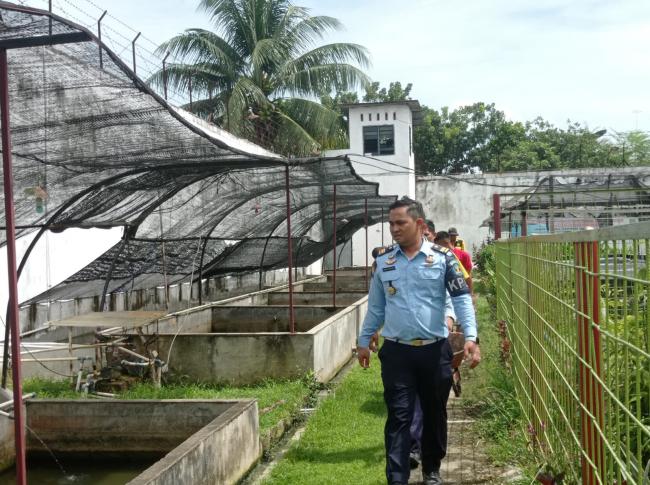 Kepala Kesatuan Pengamanan Lapas Marcos Sihombing Tinjau Keamanan Lapas Pasir Pangaraian