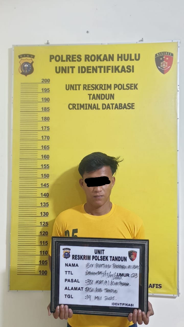 Tim Black Rose Polsek Tandun Hentikan Pelarian Pelaku Penganiayaan