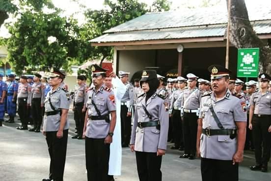 Polres Pati Gelar Upacara Sertijab dan Pengambilan Sumpah Janji Dua Kapolsek