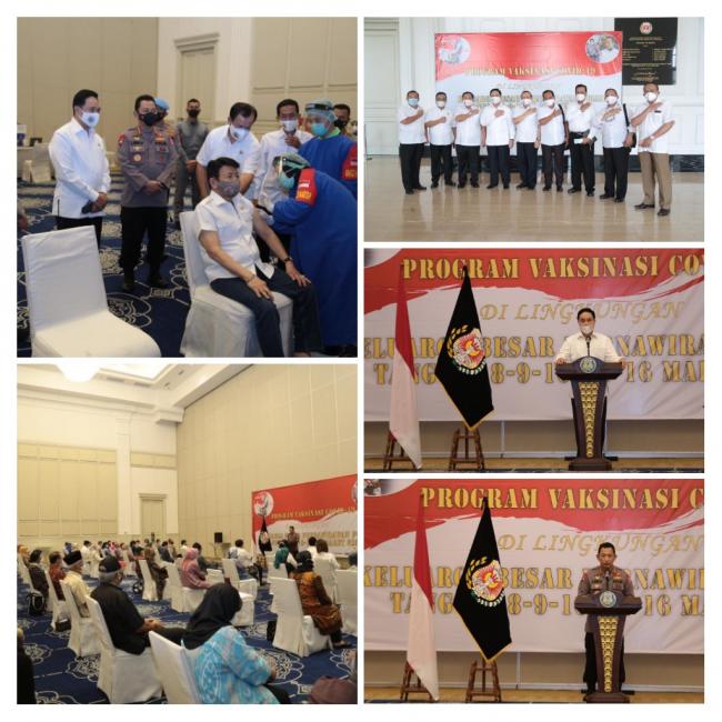Putus Mata Rantai Covid-19 Polri Gelar Vaksinasi sebanyak 2.282 Purnawirawan Polri