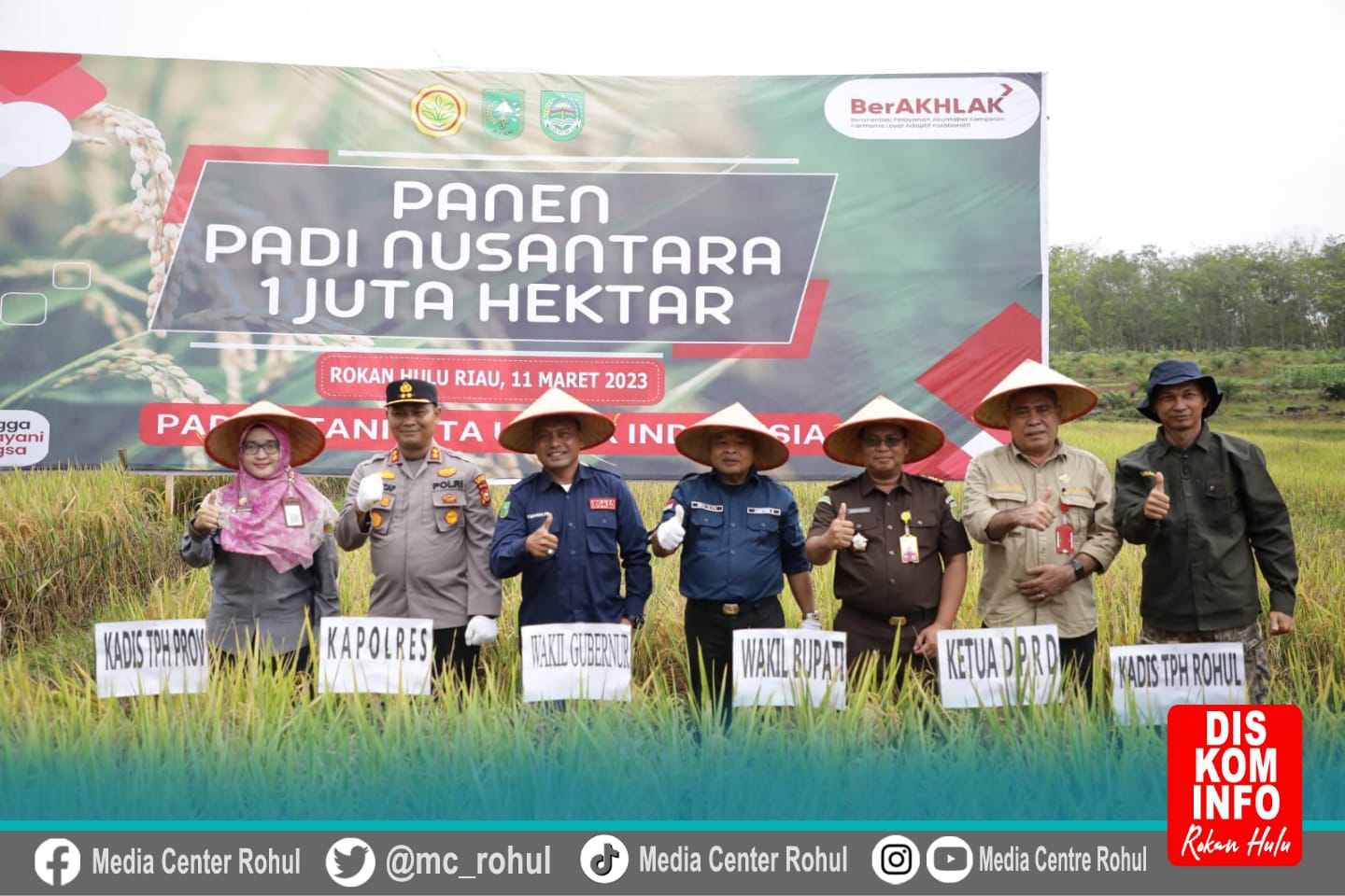 Panen Raya Nusantara 2 Juta Ha, Asisten 2 Jadikan Rohul Daerah Penghasil Beras Terbesar di Riau