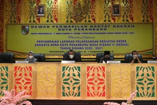 Tampung Semua Aspirasi DIharapkan Ada Jadi Prioritas, DPRD Pekanbaru Gelar Paripurna Reses