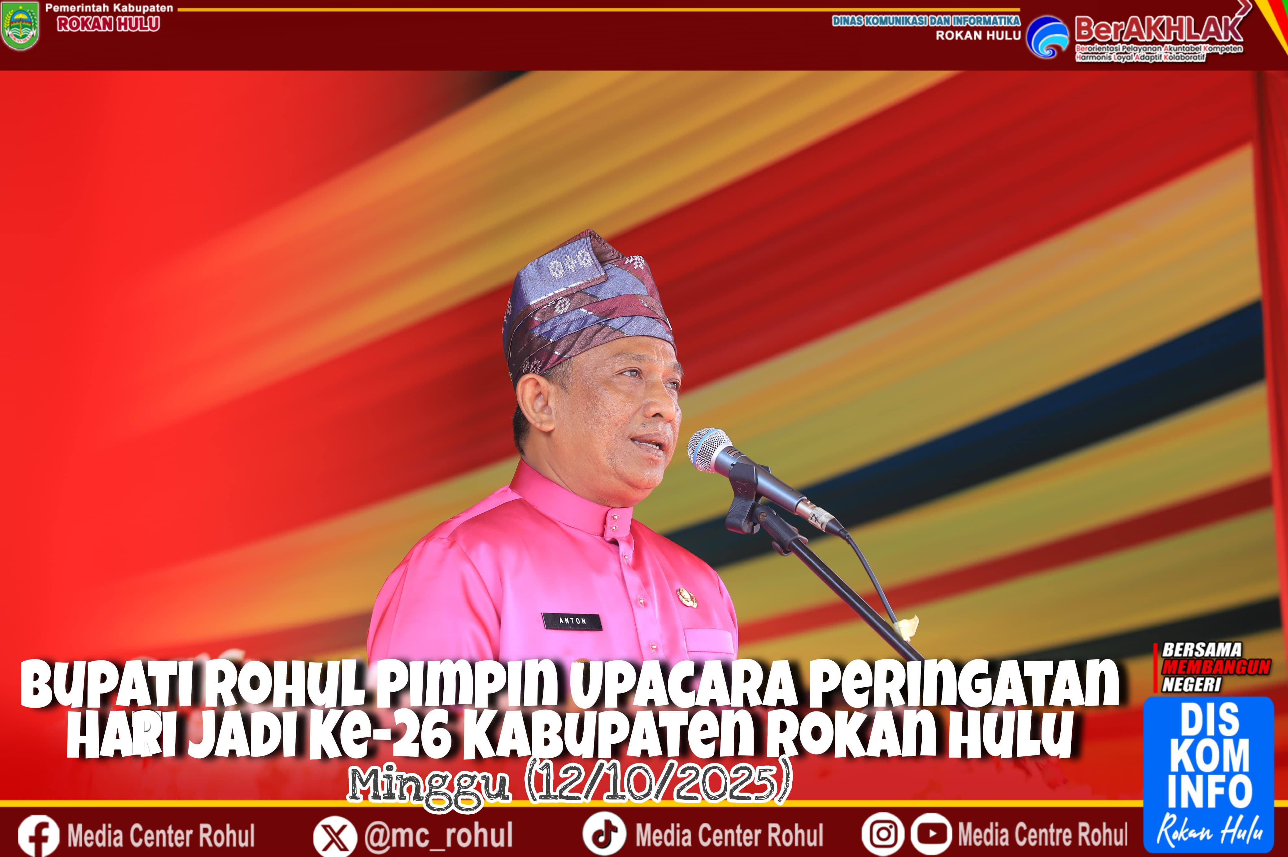 Rintik Hujan Tidak Mengurangi Semangat Kebersamaan Dalam Upacara Peringatan Hari Jadi Kabupetan Roka