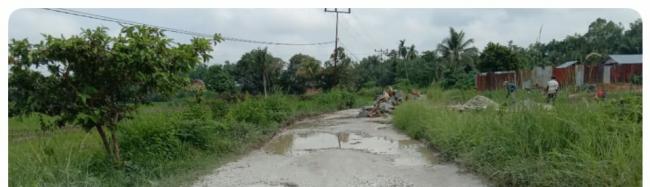 Miris Jalan Menuju Desa Ranah Singkuang Bak Kubangan Kerbau