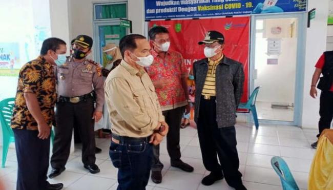 Ketua DPRD Inhil Kunjungan Kerja Vaksinasi Lansia Di Kecamatan Kateman