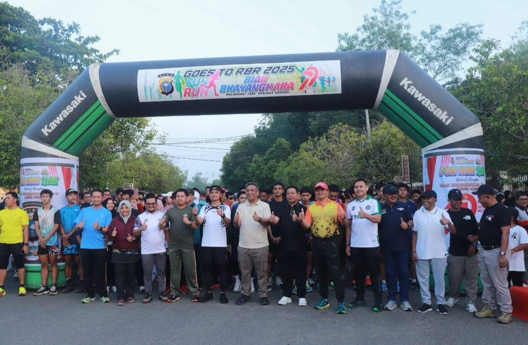 Hari Bhayangkara ke-79, Lapas Pasir Pangarayan Ikuti Fun Run dan Senam Bersama