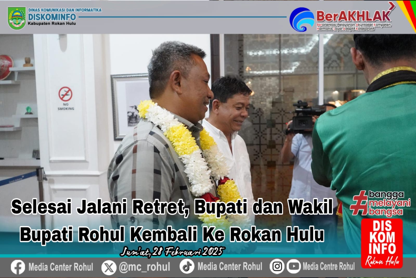 Retret Selesai, Bupati dan Wakil Bupati Kembali Ke Rokan Hulu