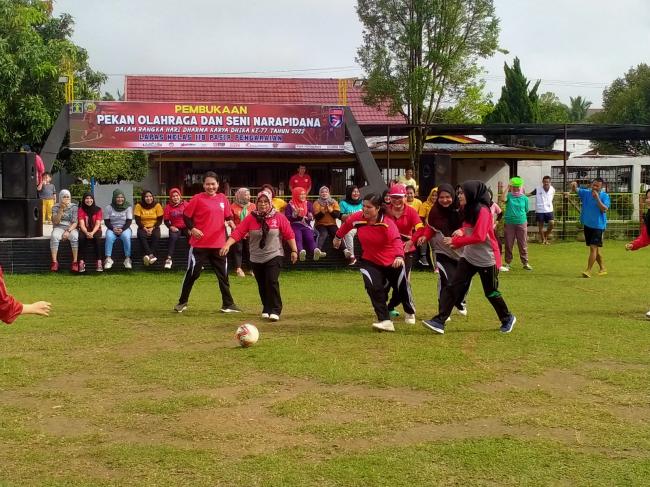 Memperingati Hari Dharma Karya Dhika Ke-77 Lapas Pasir Pangaraian Adakan Perlombaan
