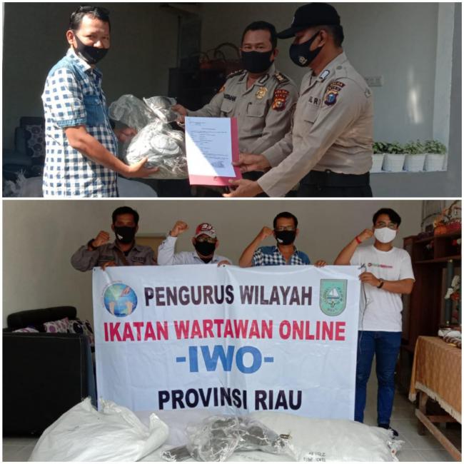 Apresiasi Bagi-bagi Masker Gratis, Kapolda Riau Bantu 10.000 Masker ke IWO Provinsi Riau