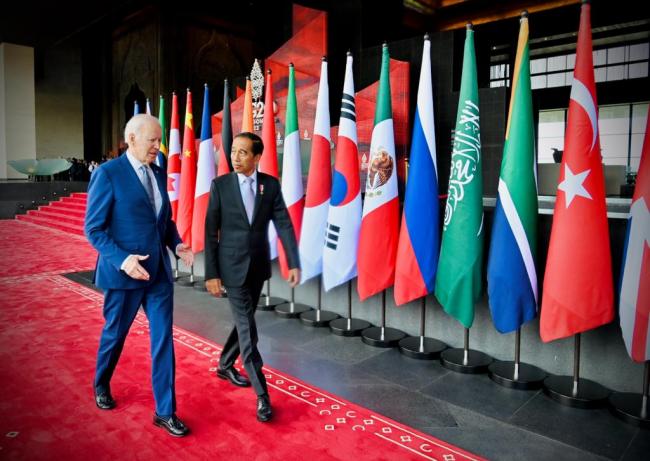 Presiden Jokowi Lakukan Pertemuan Bilateral dengan Presiden AS Joe Biden