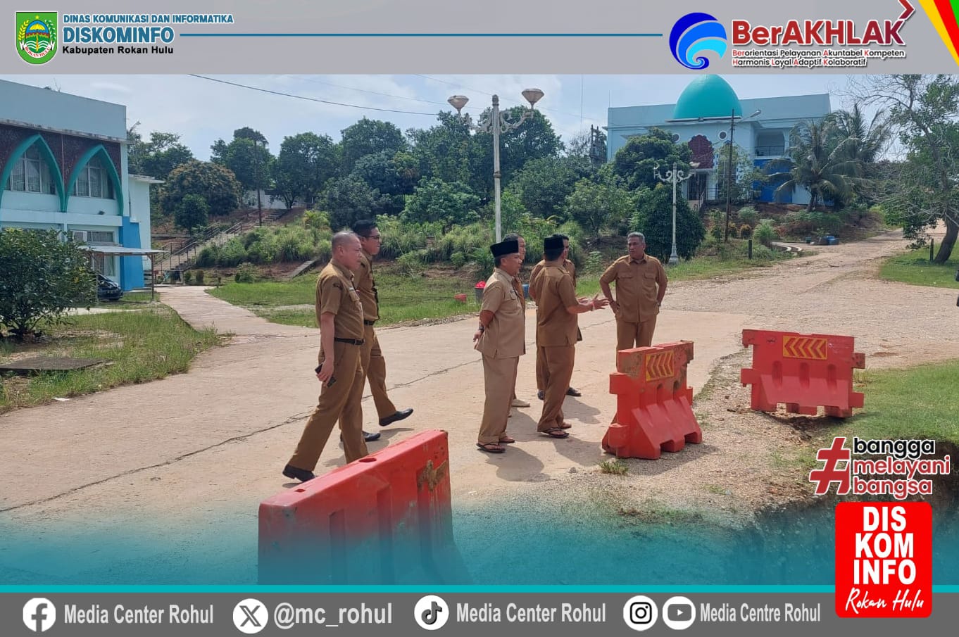 Komitmen Wujudkan Janji Kampanye, Bupati dan Wabup Tinjau Tinjau Islamic Center Pasir Pangaraian