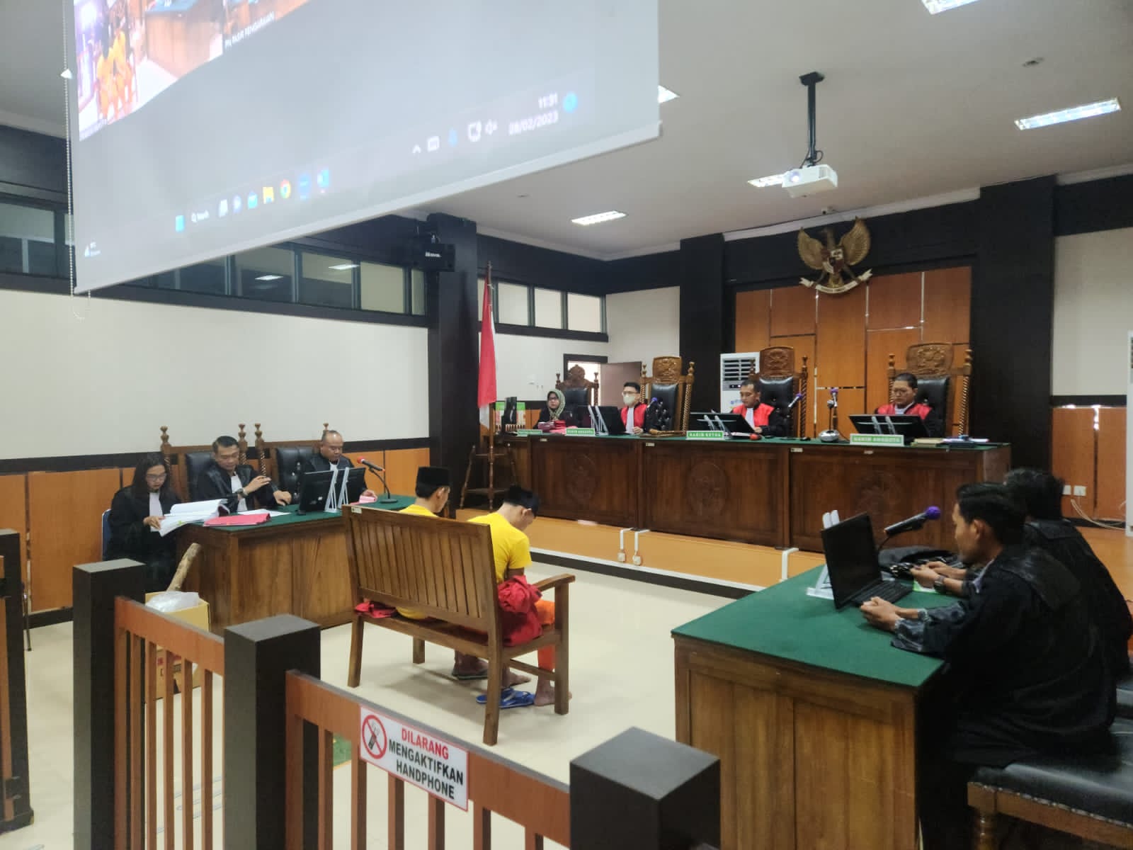 Kajari Rohul Fajar Haryowimbuko, SH. MH Bacakan Dakwaan Terhadap Tersangka Kasus Pembunuhan