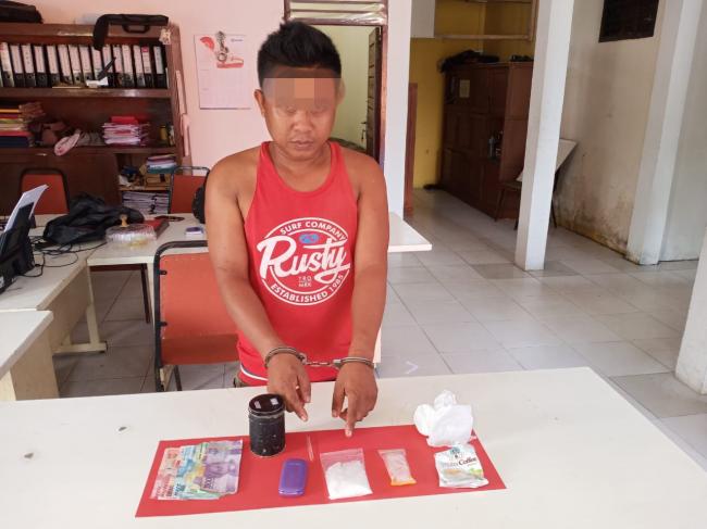 Seorang Bandar Shabu Ditangkap Polisi Saat Akan Bertransaksi di Wilayah Desa Kota Garo
