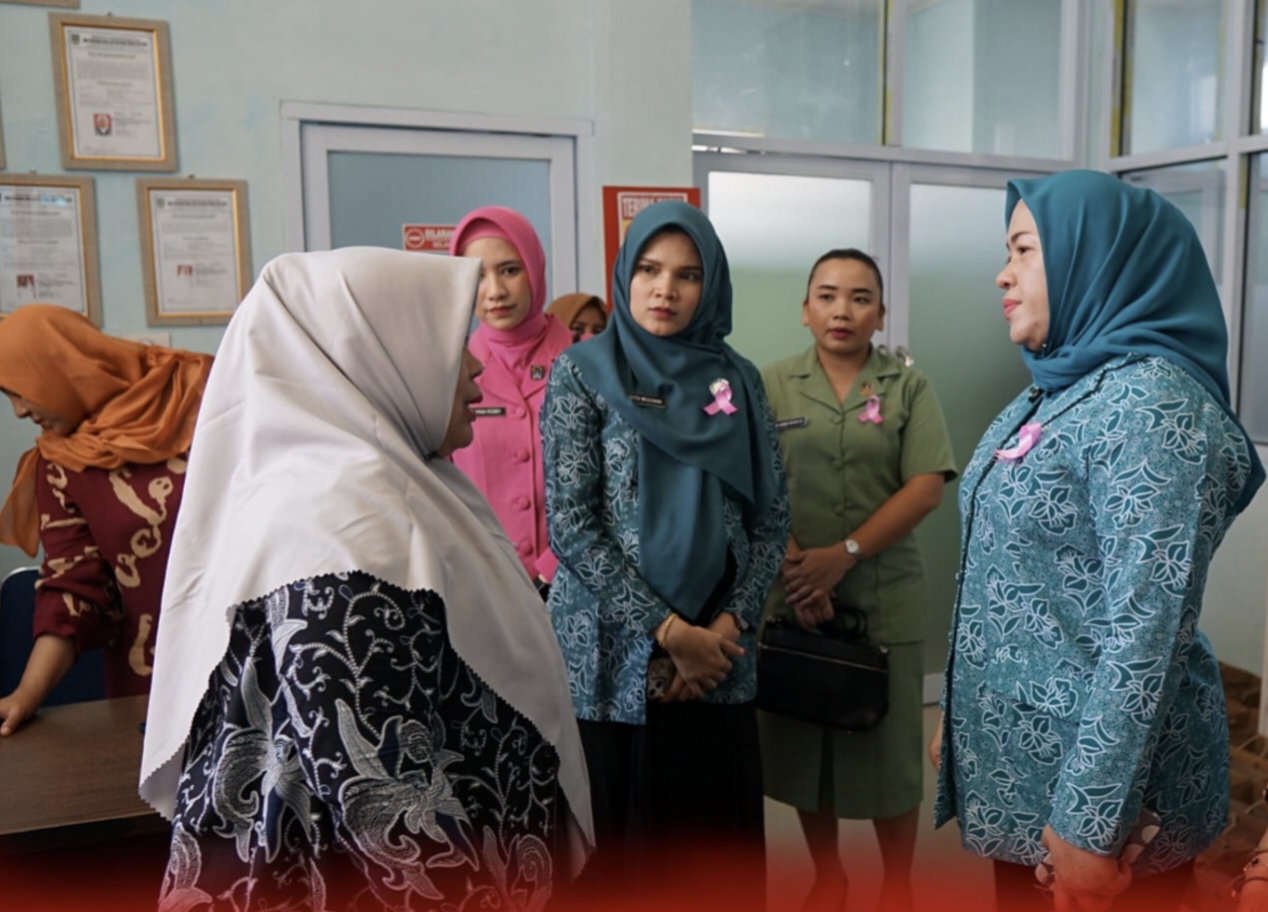 HKG Ke-53, TP. PKK Rohul Taja Acara Deteksi Dini Kanker Serviks dengan IVA Tes di Puskesmas
