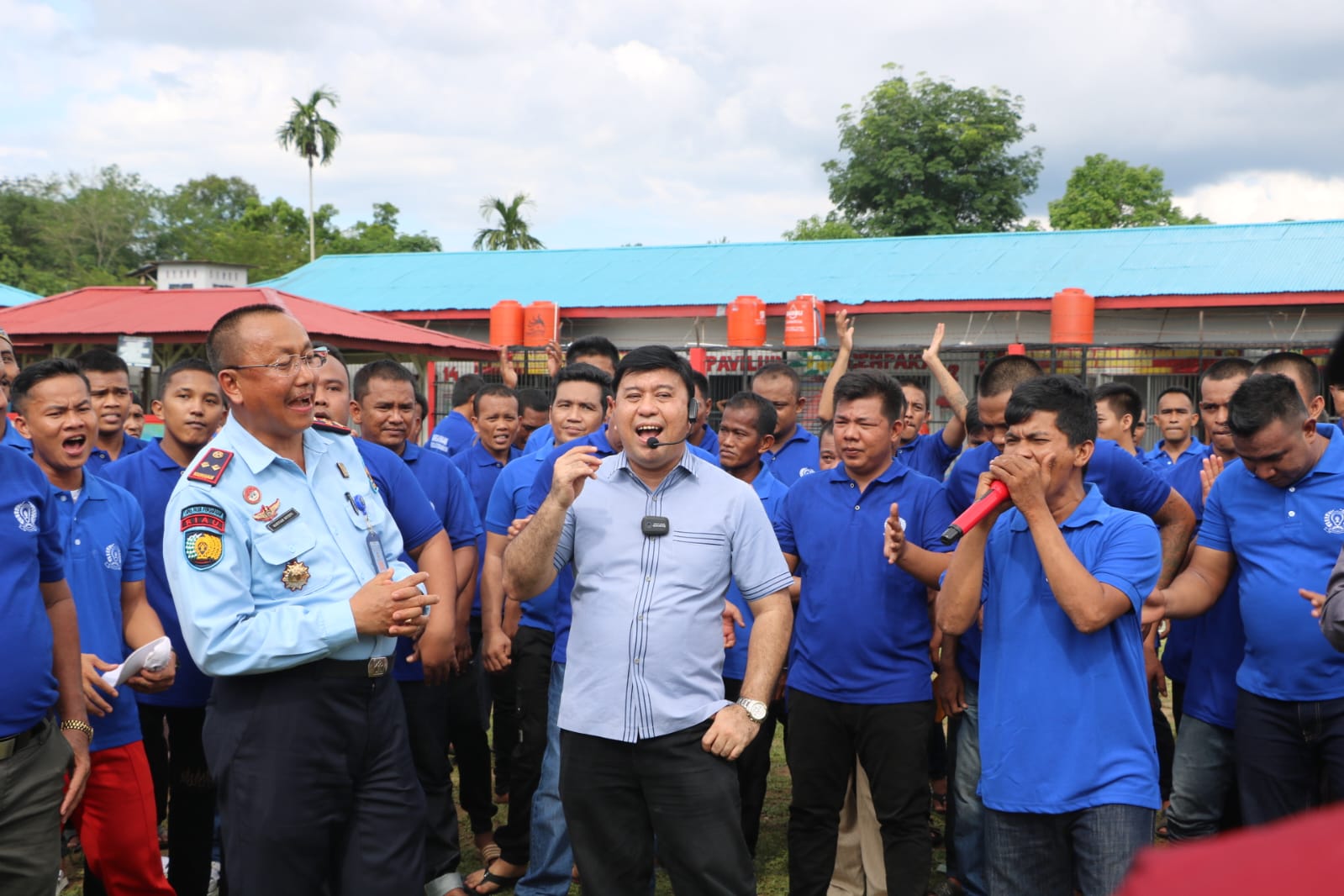 Stafsus Menkumham Fajar Lase Motivasi Warga Binaan Lapas Pasir Pangaraian
