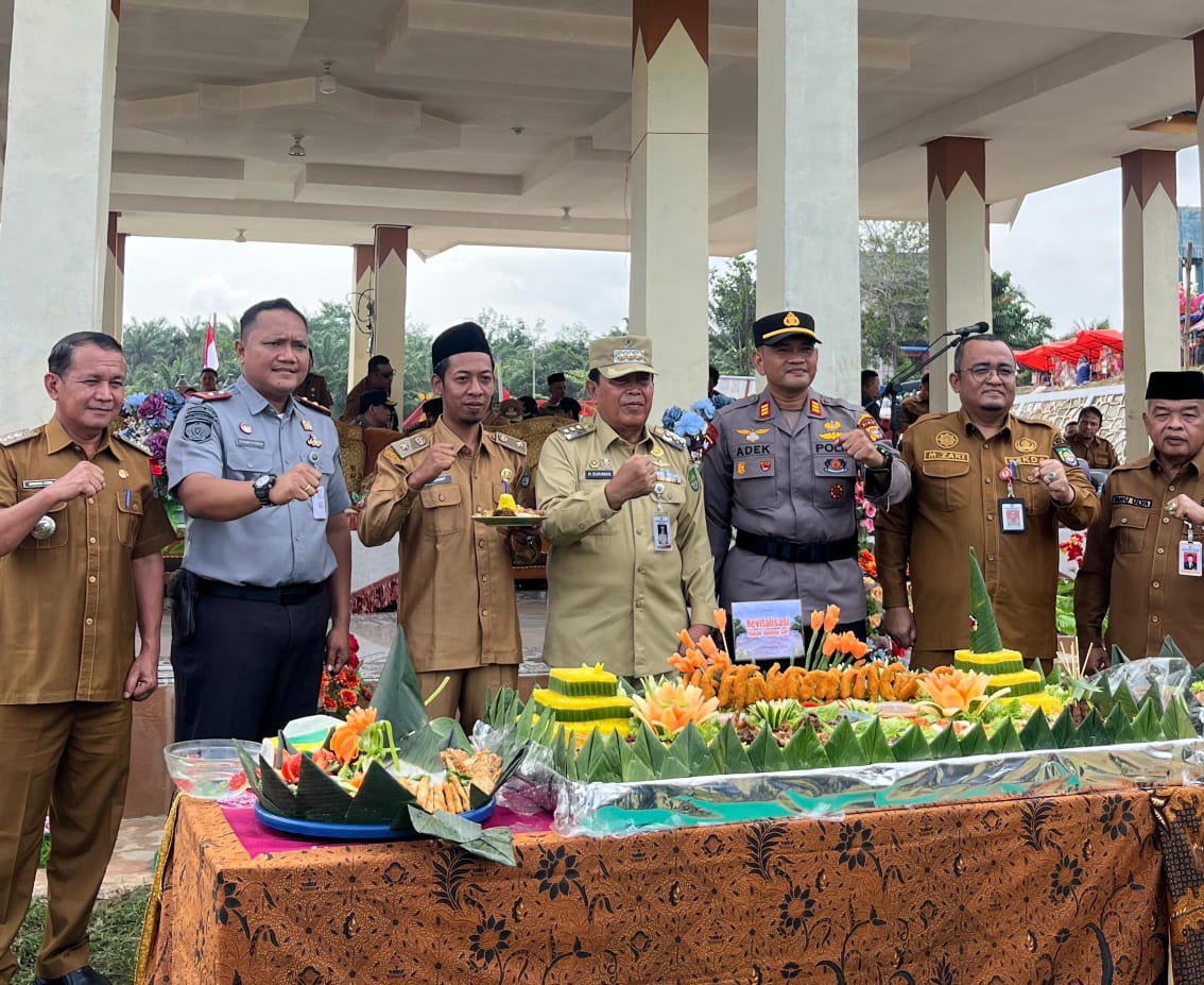 Kalapas Rohul Hadiri Apel Pagi dan Syukuran Di Desa Pasir Intan
