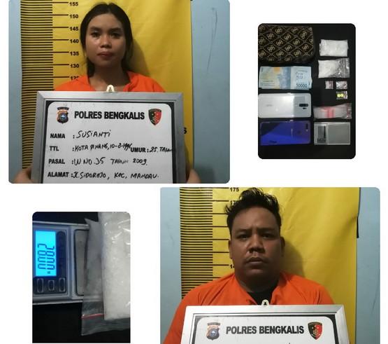 Edarkan Sabu, Sepasang Kekasih di Duri Ditangkap Polisi