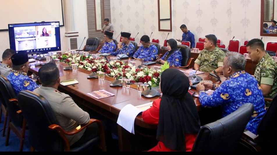 Wakapolres Rokan Hulu Hadiri Rakor Nasional Pengamanan Nataru dan Antisipasi Bencana