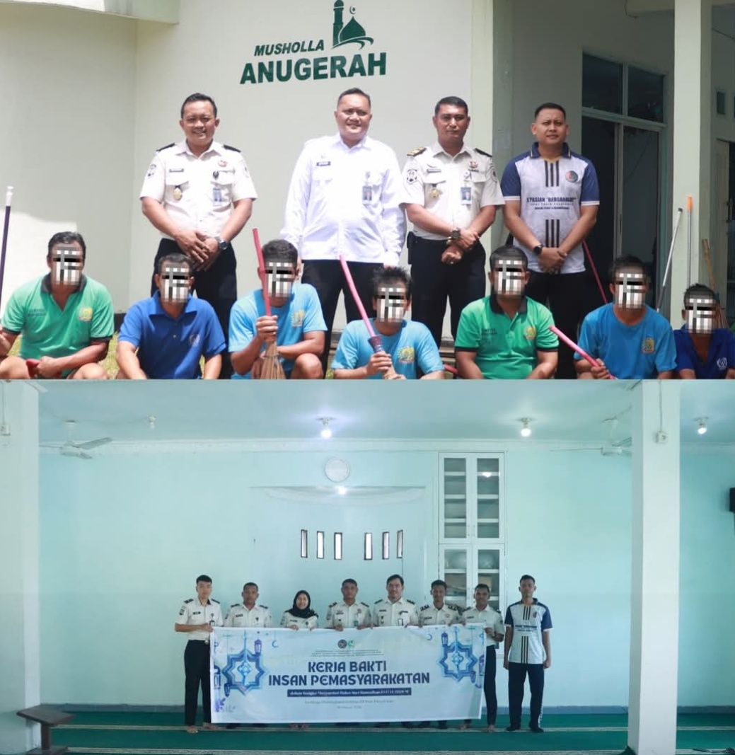 Sambut Ramadan 1447 H, Lapas Pasir Pangarayan Gelar Kerja Bakti di Mushola Anugerah
