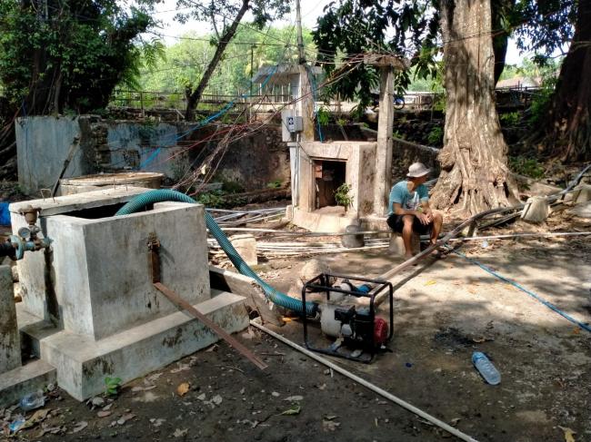 Akibat kemarau panjang, sebagian wilayah di Bantul Yogjakarta di landa kekeringan
