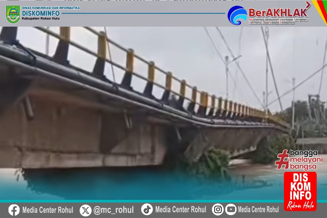 Hujan Deras Picu Banjir, Jembatan Sungai Rokan Kiri Dikhawatirkan Ambruk
