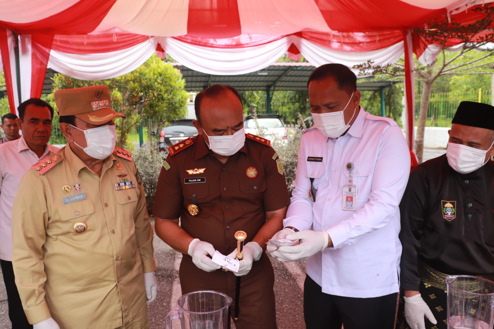 Wujud Sinergi APH, Kalapas Rohul Hadiri Acara Pemusnahan Barang Bukti