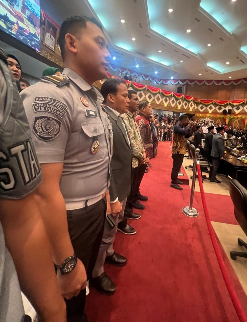 Lapas Pasir Pangarayan Hadiri Rapat Paripurna Dalam Rangka Pengucapan Sumpah Janji Pimpinan DPRD Pro
