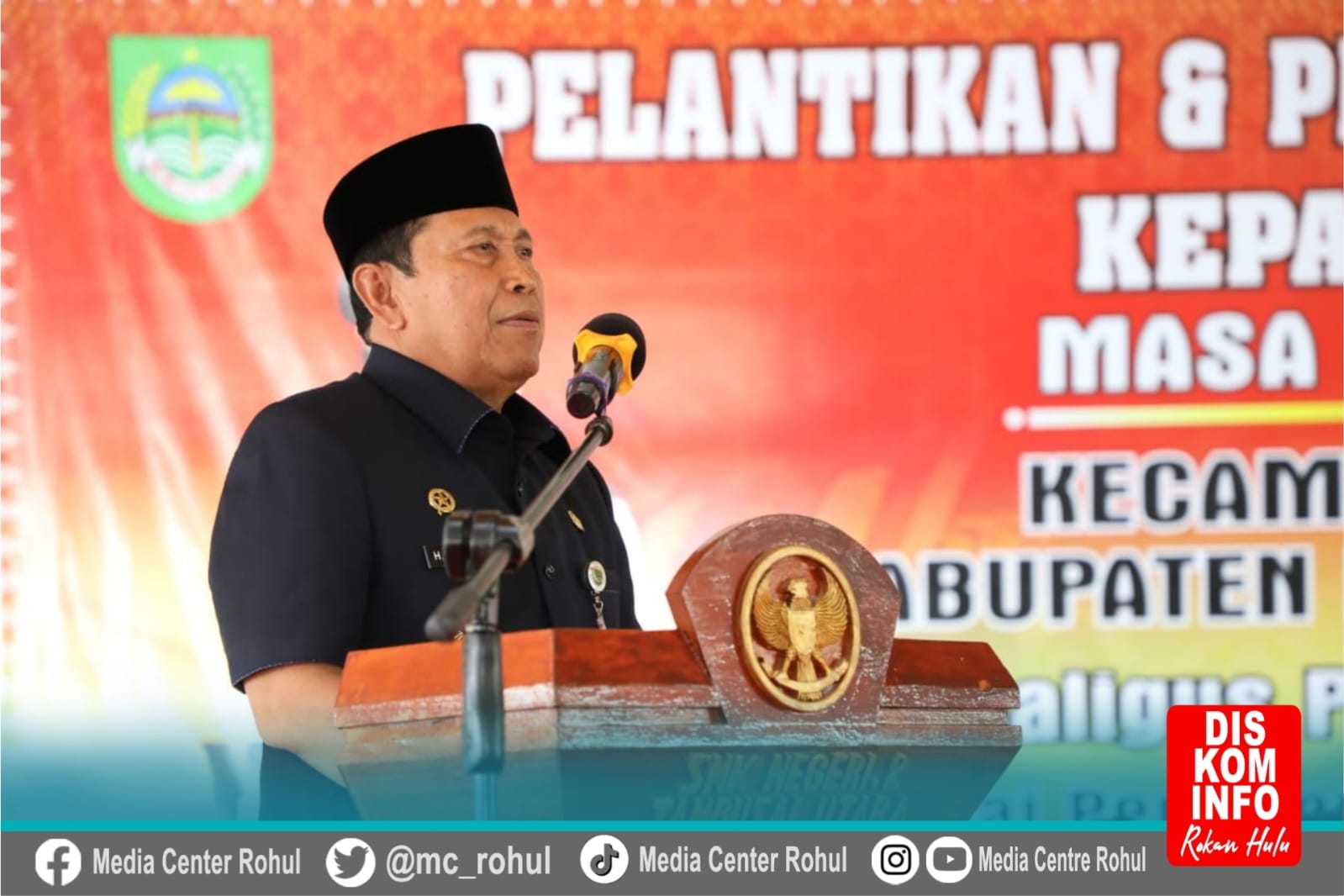 Bupati Rohul Lantik Kades Mahato Terpilih