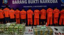 Polda Riau Musnahkan 122 Kg Sabu di Mako Brimob Polda Riau