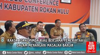 Rakor Secara Virtual Dengan Forkompinda Riau Terkait Penanganan & Bantuan Banjir