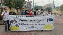H. Indra Gunawan Bersama Tim Engah 1 Bagikan 13.000 Masker ke Masyarakat