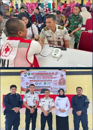 Lapas Pasir Pangarayan Ikuti Baktikes Donor Darah dalam rangka HUT Bhayangkara ke-80 