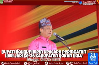 Rintik Hujan Tidak Mengurangi Semangat Kebersamaan Dalam Upacara Peringatan Hari Jadi Kabupetan Roka