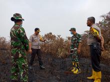 Kapolres Kampar Bersama Dandim Lakukan Pengecekan Lokasi Karhutla di Desa Rimbo Panjang