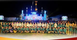 Pembukaan MTQ Ke-25 Tingkat Kabupaten Rohul Berjalan Meriah Dan Lancar Meski Diawali Rintik Hujan