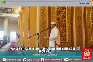 Ribuan Masyarakat Ikuti Sholat Idul Adha di Islamic Center Rokan Hulu