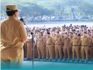 Apel Perdana Pemda Rohul Semangat Baru Pasca Cuti Idul Fitri