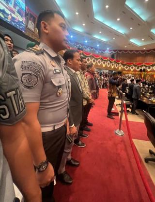 Lapas Pasir Pangarayan Hadiri Rapat Paripurna Dalam Rangka Pengucapan Sumpah Janji Pimpinan DPRD Pro