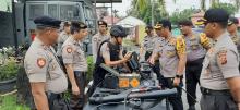 Kaplolres Kampar Cek Alsus Sabhara untuk Kesiapan Pengamanan Jelang Pelantikan Presiden