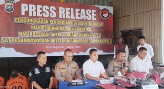 Polres Rohul Ungkap Kasus Narkotika Dan Pencurian Dengan Kekerasan Dalam Press Release